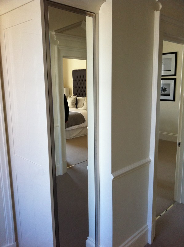 Full-length wardrobe mirror fitted in Canning Town home