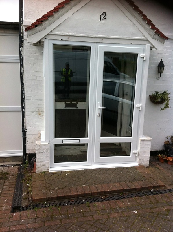 uPVC French doors fitted as front entrance in Canning Town