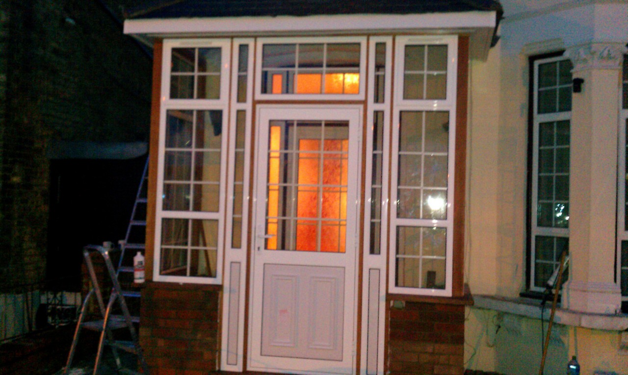 uPVC porch with Georgian bar glazing installed in Canning Town
